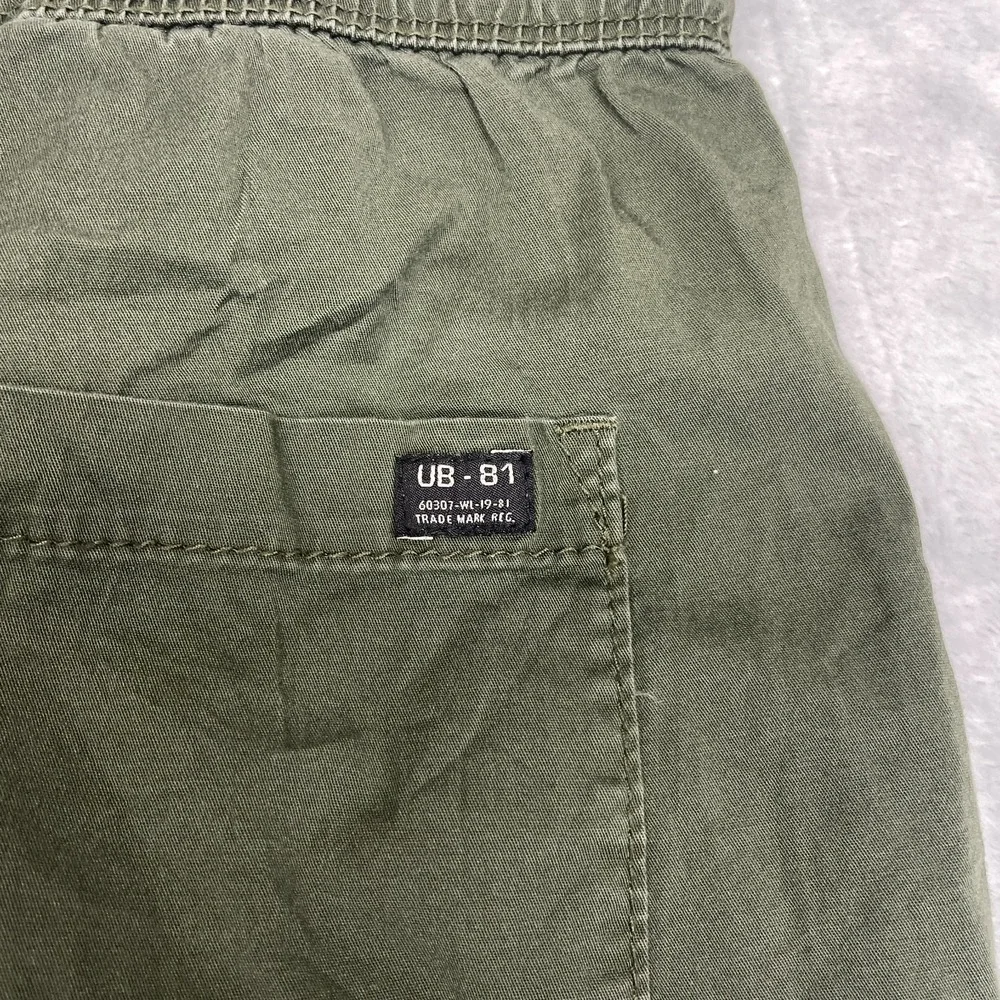 Unionbay Cargo Pants Women 9 (28x27) Dark Green Workwear Adjustable Buckle Waist